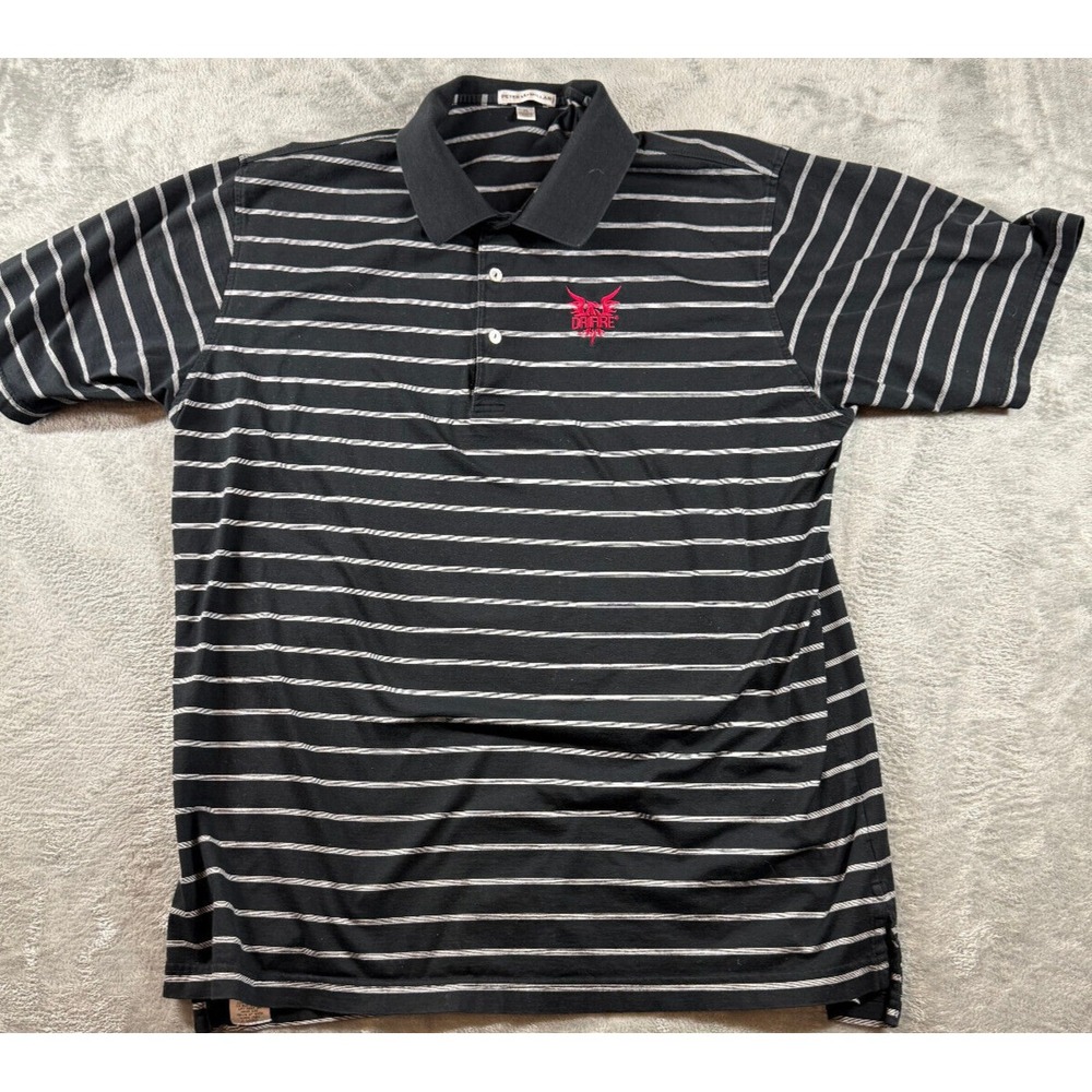 Peter Millar Drifire Men's Short Sleeve Polo Striped Shirt Size XL